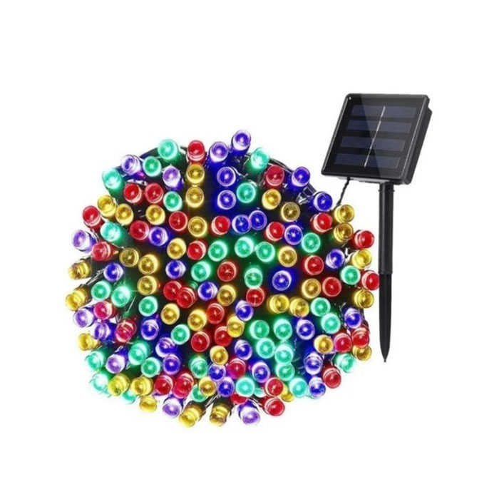 Luces Solares Navidad Guirnalda colores 10 Metros 100 Led
